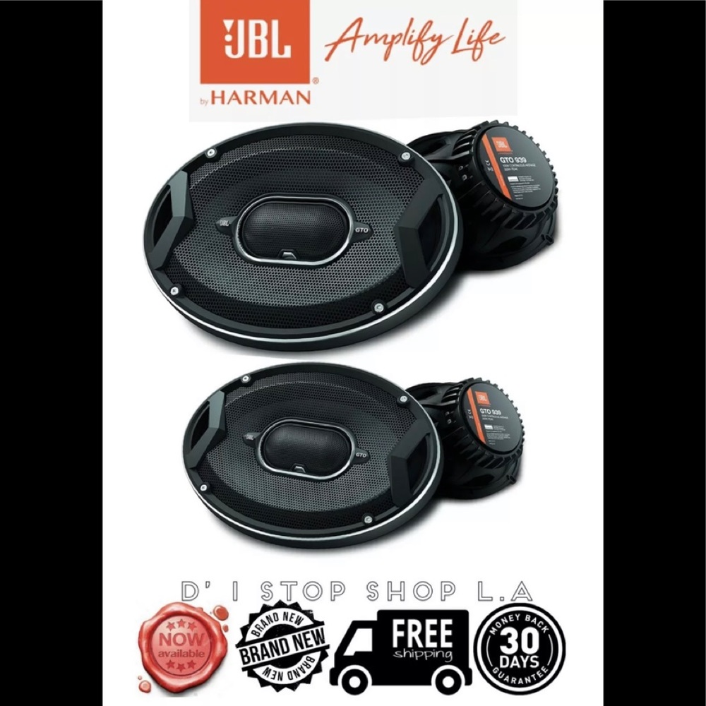 JBL 6.5” GTO629 + JBL 6.9” GTO939 COAXIAL CAR AUDIO LOUD SPEAKERS SETS | NEW